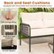 3-Piece Small Outdoor Sectional Sofa Set with Hand-Woven Rattan and Removable Cushions